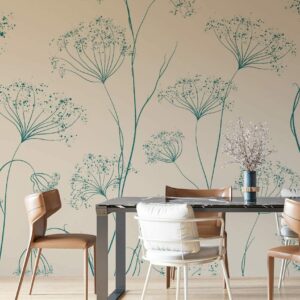 ROBERT - Papier peint panoramique floral salle à manger