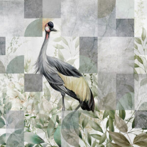 THAÏS - Papier peint panoramique collage oiseau