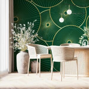 THAO - papier peint nénuphar graphique salon