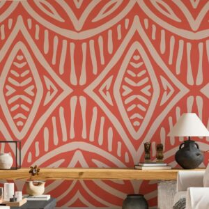 VINCENT - papier peint wax africain salon