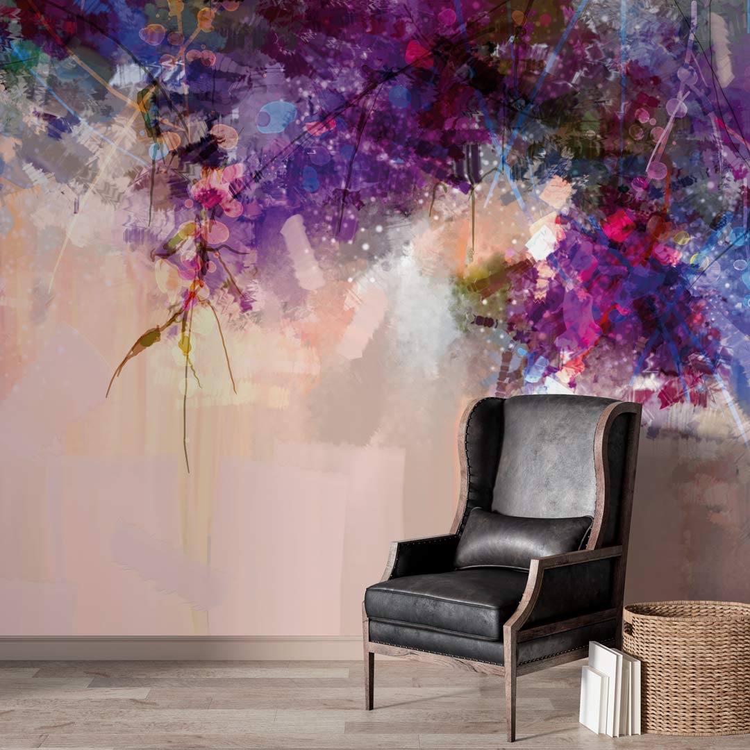 ADELINE - papier peint bougainvillier salon