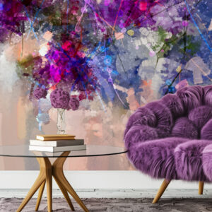 ADELINE - papier peint bougainvillier salon