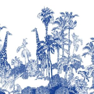 ALEXIS - papier peint jungle bleu