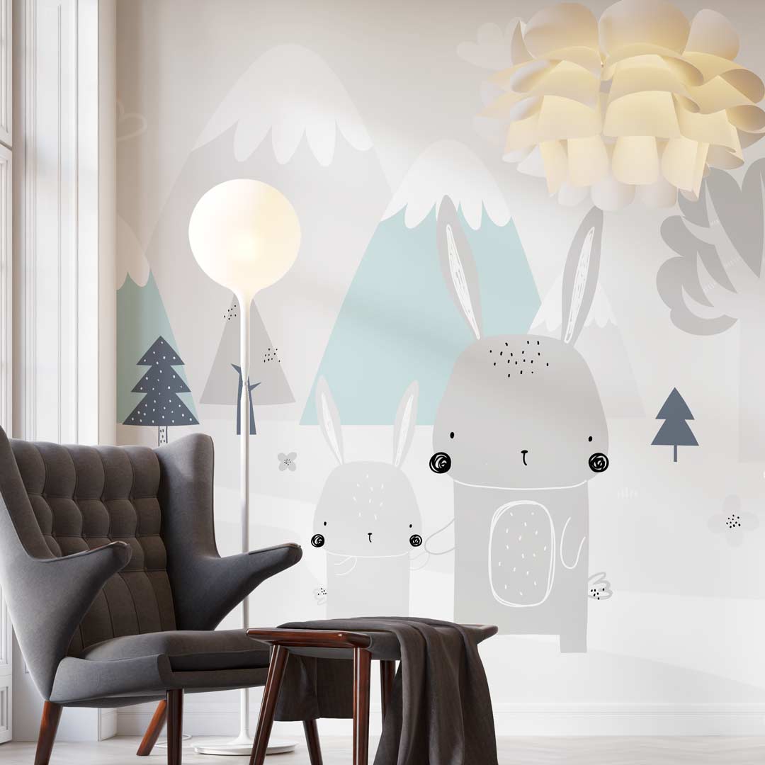 AMIR - papier peint panoramique lapin enfant chambre enfant