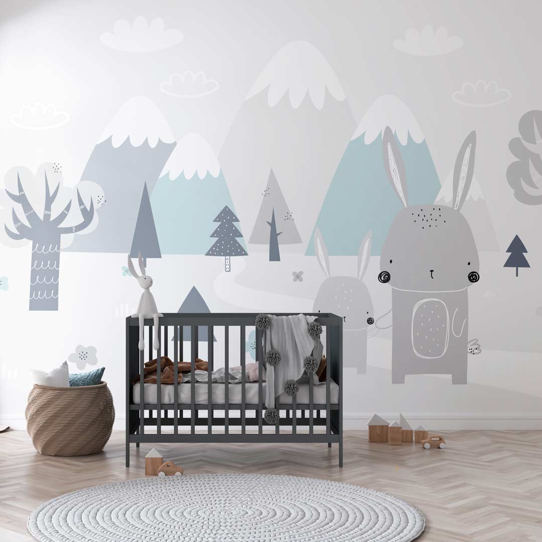 AMIR - papier peint panoramique lapin enfant chambre bébé