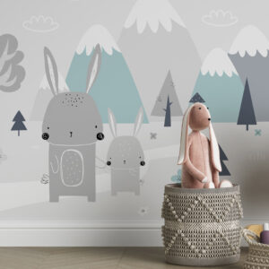AMIR - papier peint panoramique lapin enfant chambre bébé