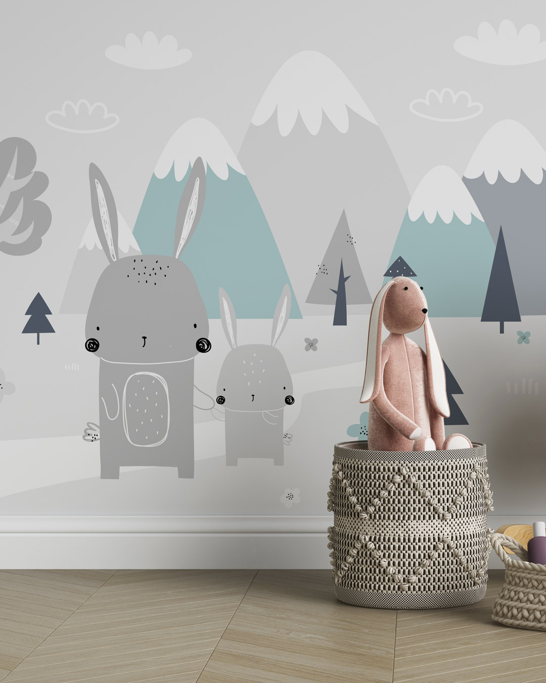 AMIR - papier peint panoramique lapin enfant chambre bébé