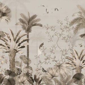 AUDREY - papier peint jungle rose