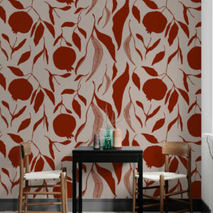 AURELLE - Papier peint grenade salle à manger