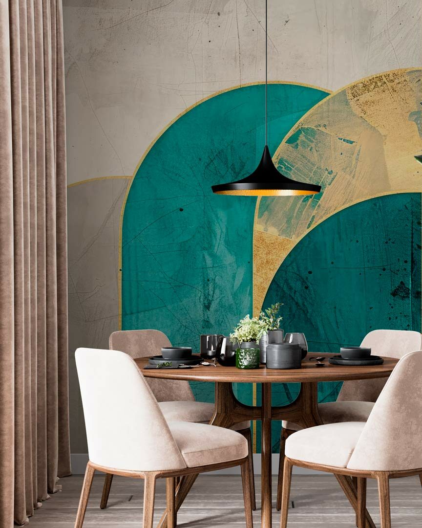 BERNADETTE - papier peint panoramique art déco salle à manger