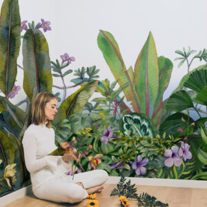 CÉCILE - papier peint tropical salon
