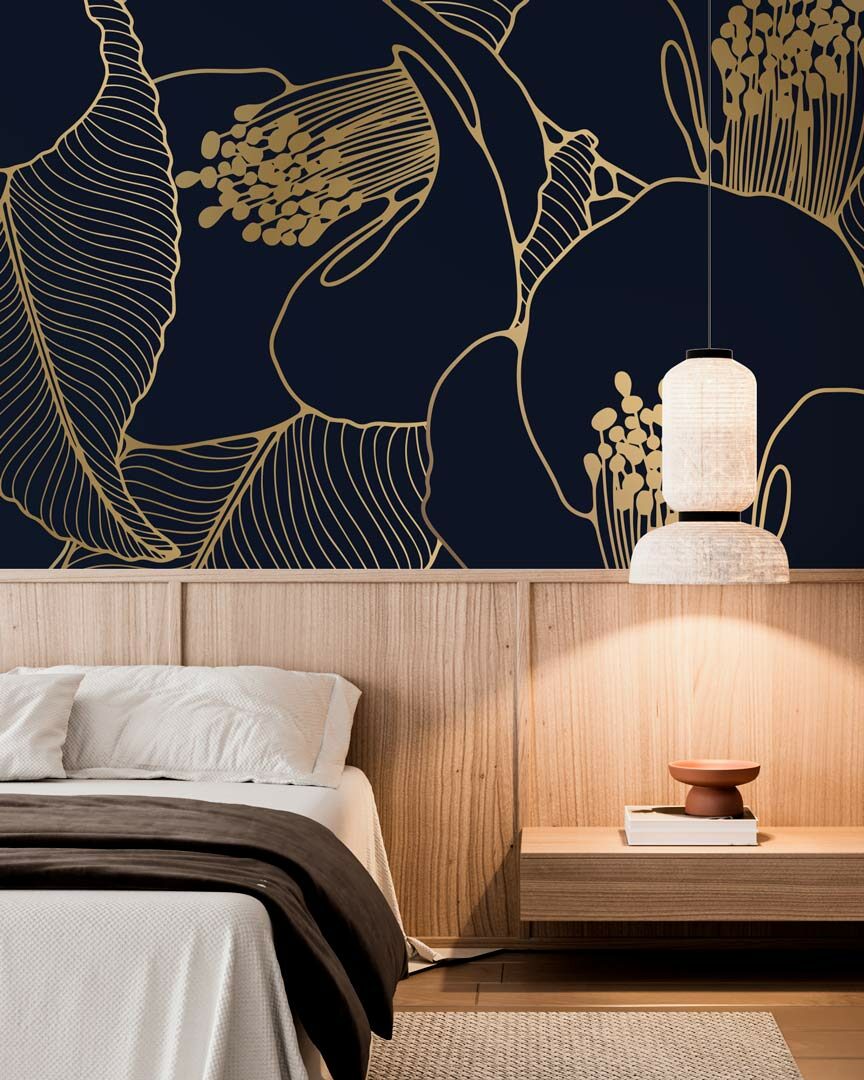 CHARLES - papier peint panoramique grosse fleur chambre