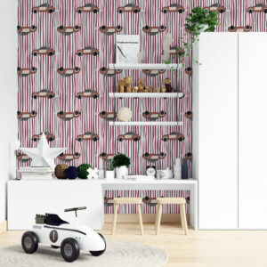 ENZO - Papier peint voiture vintage chambre garçon