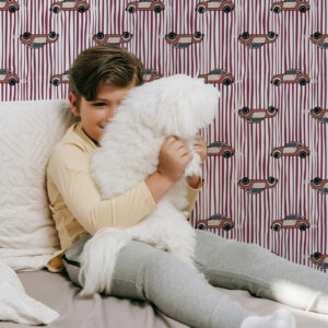 ENZO - Papier peint voiture vintage chambre garcon