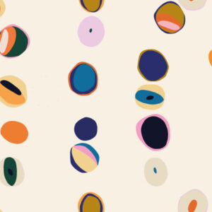 ERNESTINE - papier peint bouton abstrait