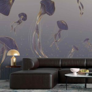 EVE - papier peint panoramique méduse salon