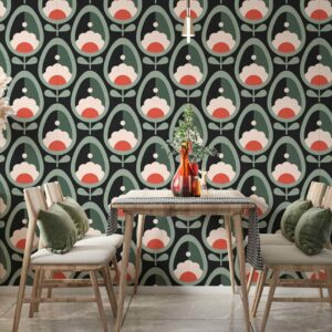 FLORENCE - papier peint fleur carnivore salle à manger