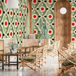 FLORENT - papier peint motif géométrique restaurant