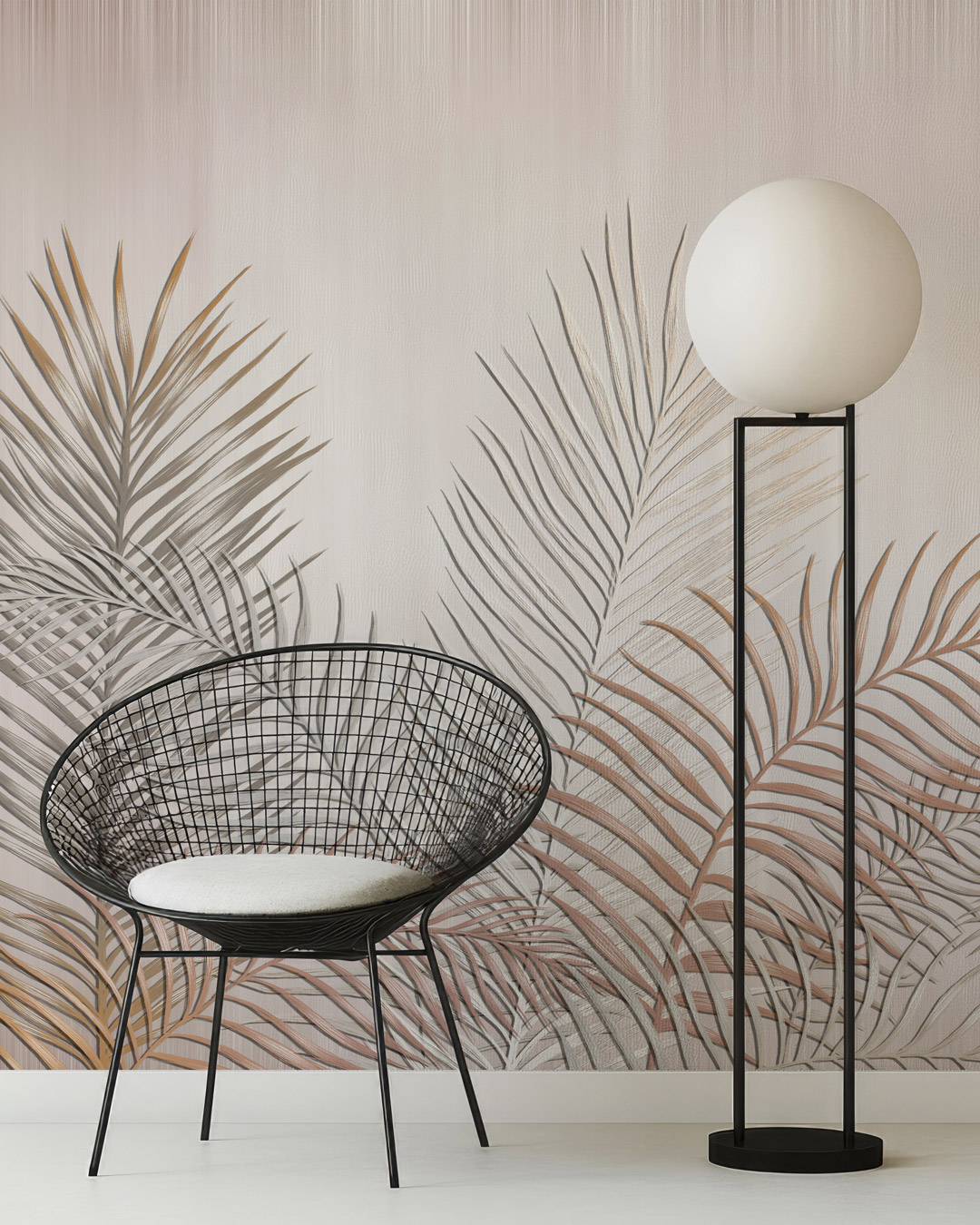 GARENCE - tapisserie palmier salon