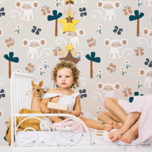 GIULIA - papier peint monkey bébé chambre bébé enfant