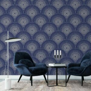 GWEN - papier peint seigaiha salon