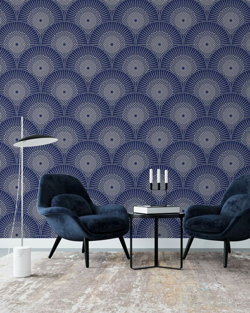 GWEN - papier peint seigaiha salon