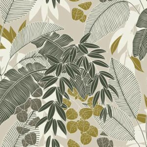 IRÈNE - papier peint feuille moderne