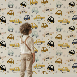 JOSEPH - papier peint voiture multicolore enfant chambre enfant