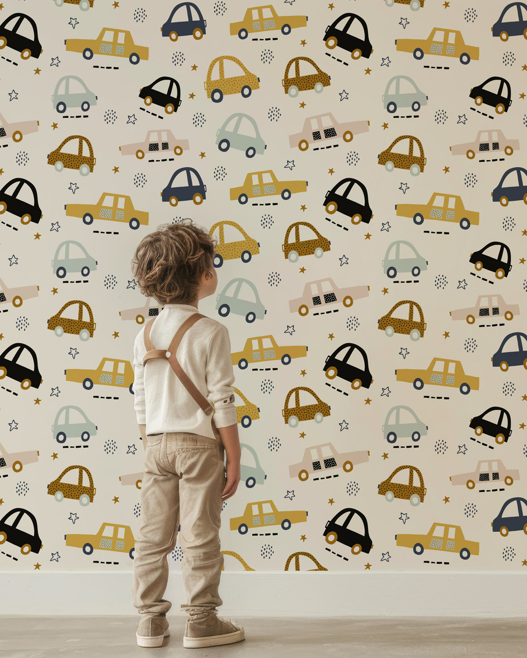 JOSEPH - papier peint voiture multicolore enfant chambre enfant