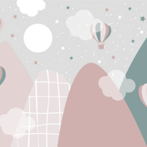 JOSEPHINE - papier peint montgolfière bébé