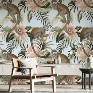 JOY - papier peint lémurien salon