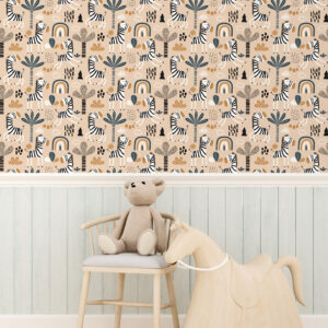 JUDITH - papier peint zèbre enfant chambre enfant