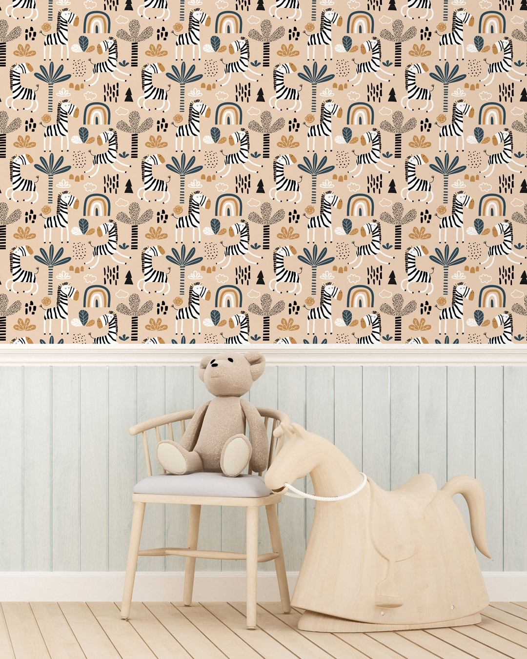 JUDITH - papier peint zèbre enfant chambre enfant