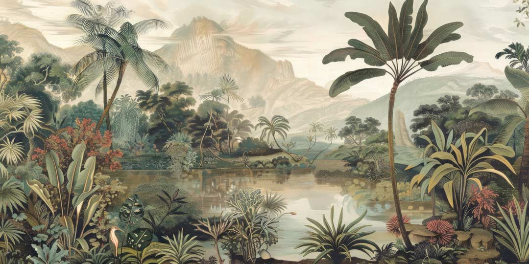 LAURA - tapisserie lac tropical