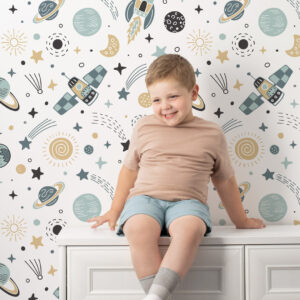 LÉO - papier peint espace enfant chambre enfant