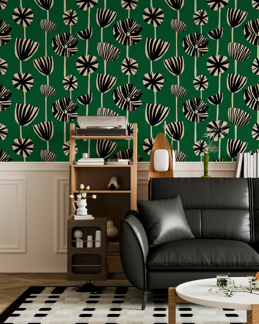 LILOU - Tapisserie a fleur salon