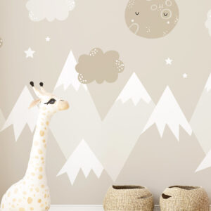LOANE - papier peint panoramique sommet enneigé enfant chambre bébé