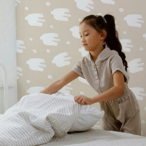 LOUNA - papier peint colombe enfant chambre fille