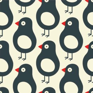 MAELYS - papier peint pingouin enfant