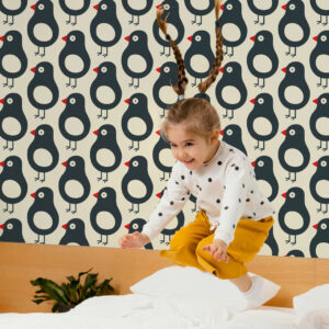 MAELYS - papier peint pingouin enfant chambre enfant