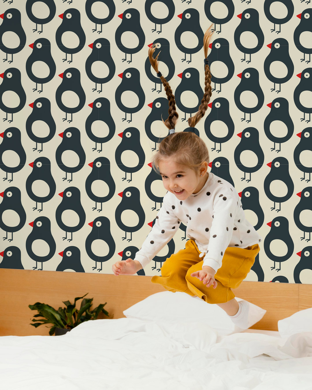 MAELYS - papier peint pingouin enfant chambre enfant