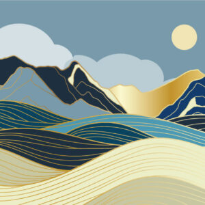 MAGALI - Papier peint panorama montagne et mer