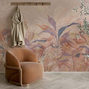 MIRELLE - tapisserie panoramique feuilles tropicales entrée