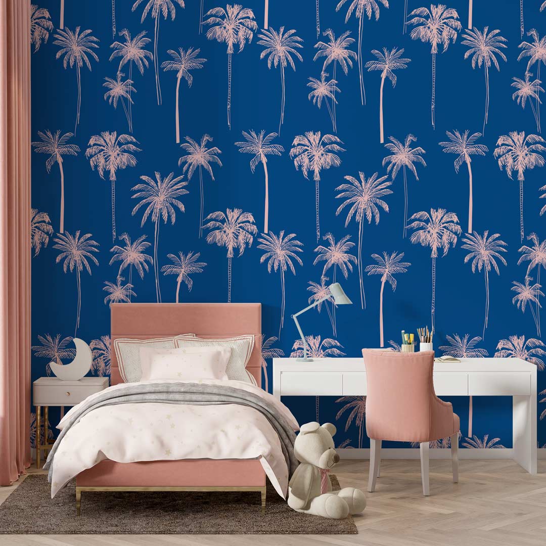 NIASINA - papier peint palm beach chambre fille