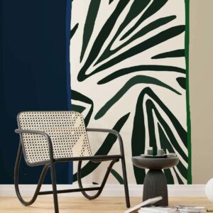 NICOLAS - papier peint panoramique rayé méditerranée salle d'attente