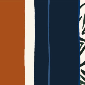 NICOLAS - papier peint panoramique rayé méditerranée