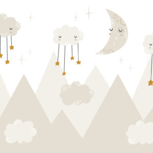 OCÉANE - papier peint panoramique nuage bébé