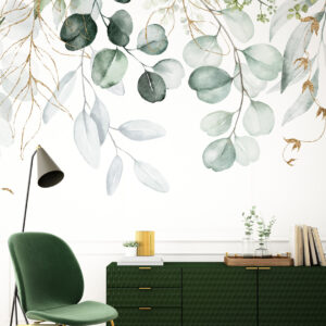 PATRICIA - papier peint panoramique feuille d'eucalyptus salon