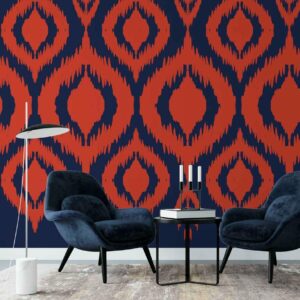 ROGER - papier peint ikat salon