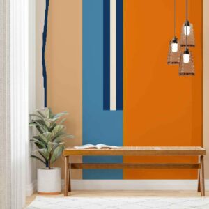 ROMUALD - papier peint panoramique strie abstrait couloir